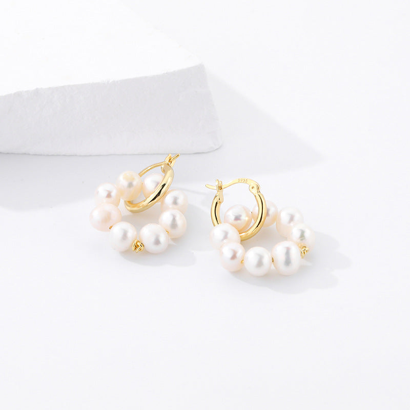 S925 pearl earrings