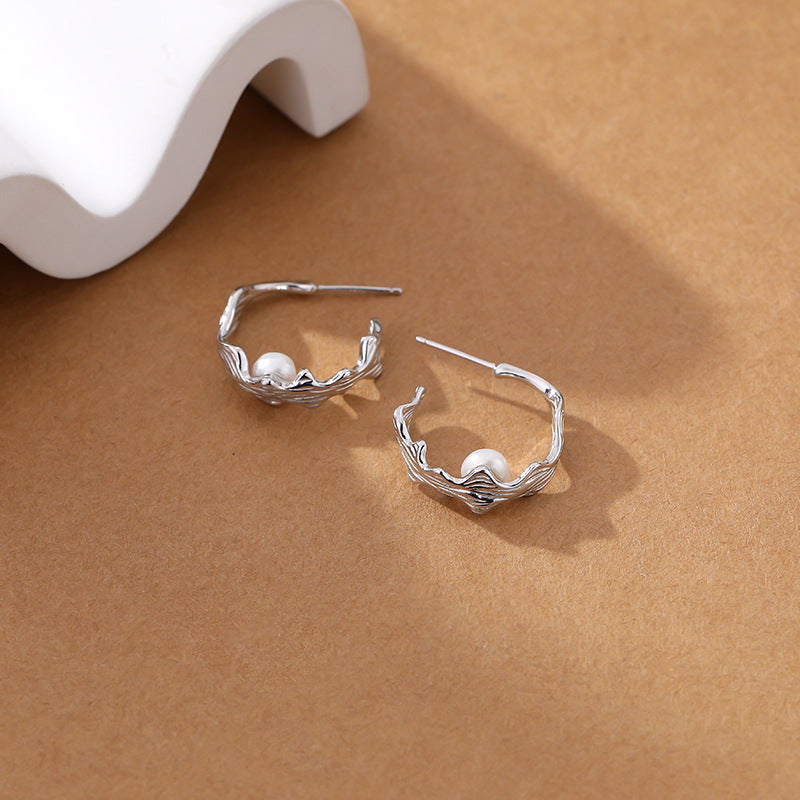 S925 pearl earring